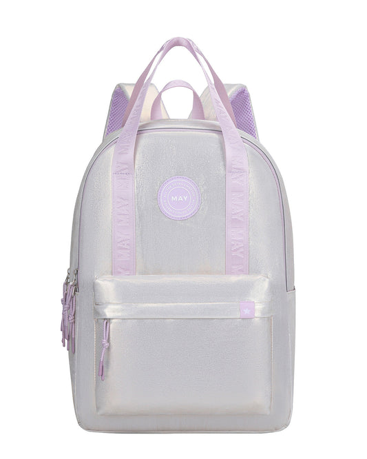 May Glow up Silver Backpack