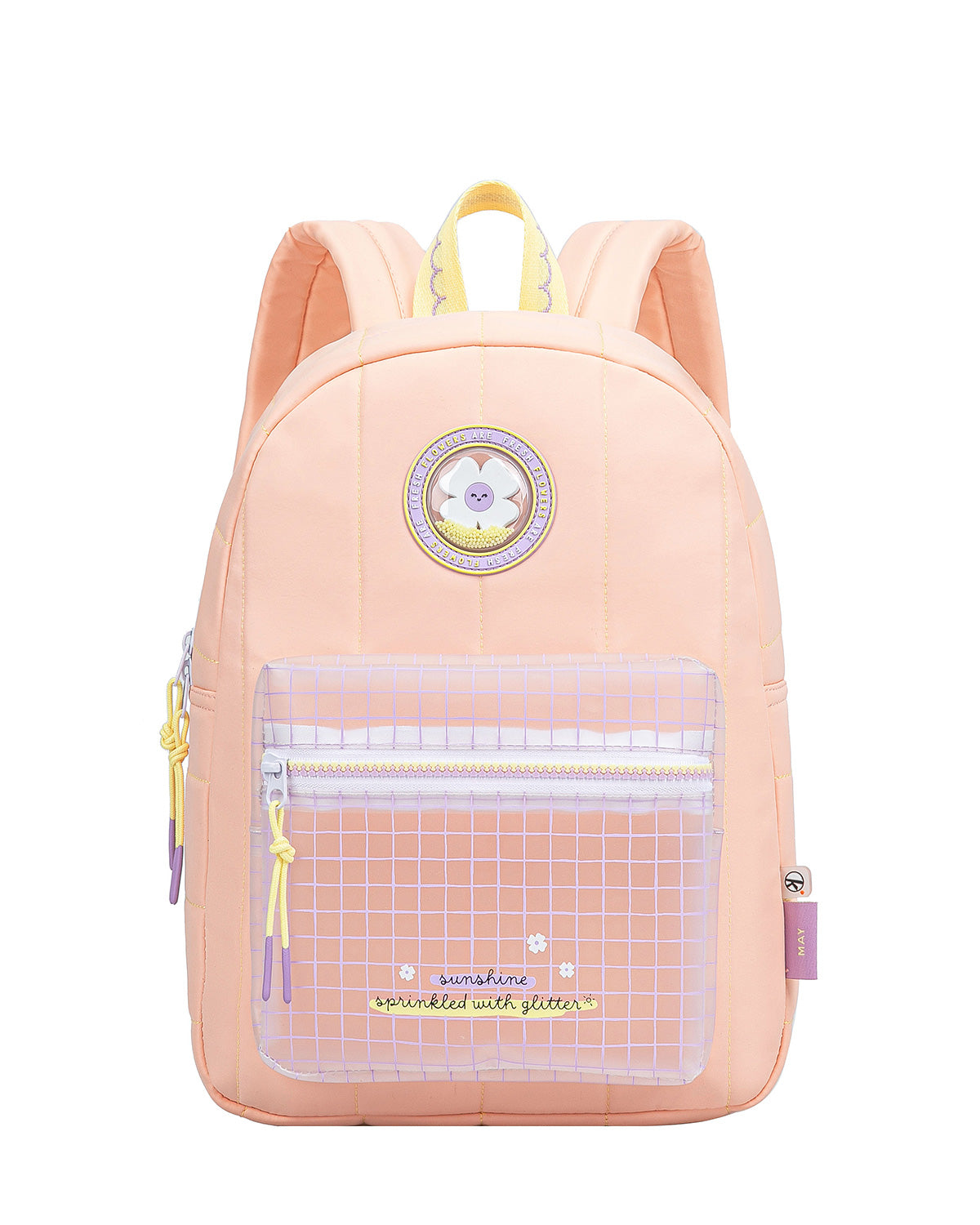 Mochila pequeña May Let spring begin lila