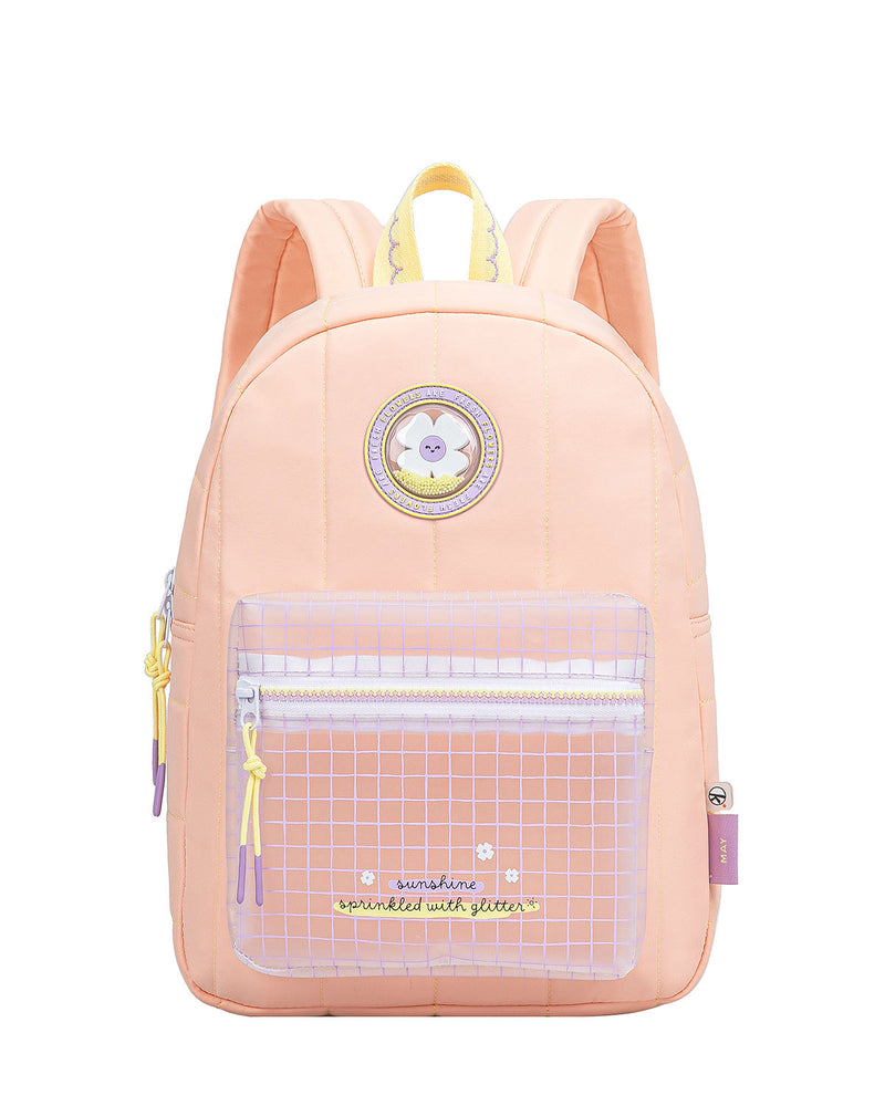 Mochila pequeña May Let spring begin lila
